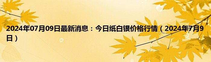 今日纸白银最新消息-纸银动态速递